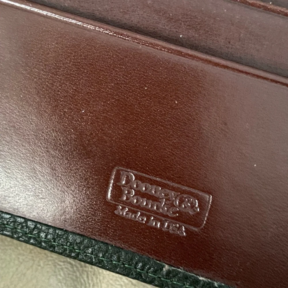 LKNW Vintage Dooney & Bourke Forest/Hunter Wallet & Oval Duck Key Fob Ring Set - Picture 11 of 13